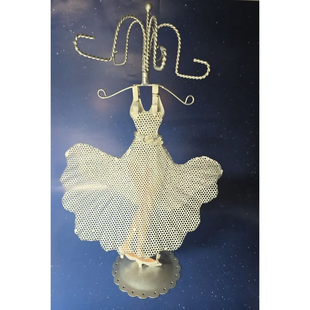 Jewelry Stand Wire Dress Lady Mesh Gown Doll Legs 14